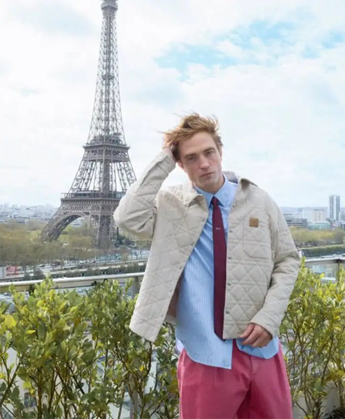 Robert Pattinson The Drama Beige Quilted Jacket
