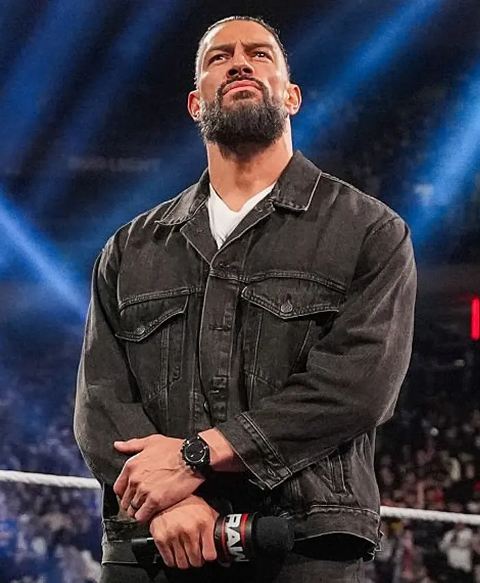 Roman Reigns RAW 2026 Denim Trucker Jacket