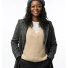 Rooster Danielle Deadwyler Grey Wool Coat For Sale