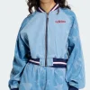 SST Denim Graphic Varsity Bomber Jacket