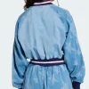 SST Denim Graphic Varsity Bomber Jacket For Women