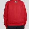 San Francisco 49ers Scarlet Patch Bomber Jacket Back