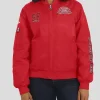 San Francisco 49ers Scarlet Patch Bomber Jacket Front