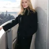 Sarah Pidgeon Love Story Premiere Night Black Coat Side
