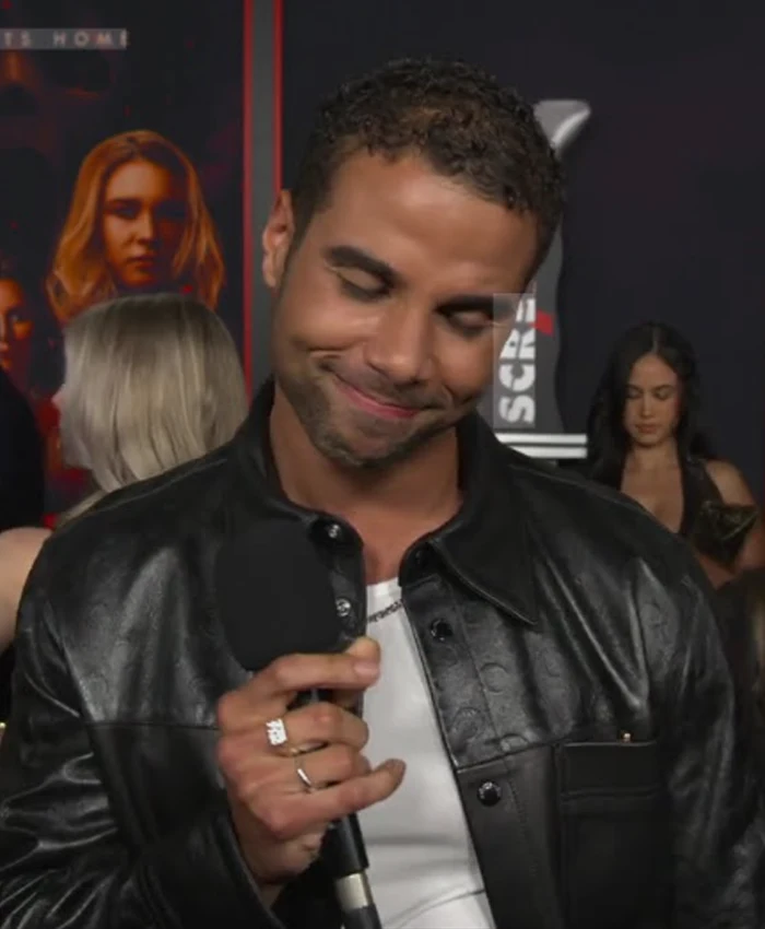 Scream 7 Premiere Mason Gooding Leather Jacket For Sale