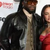 Shaboozey iheart Awards 2026 Black Leather Jacket Front