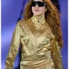 Shakira Zocalo Mexico City Golden Sequin Jacket For Sale