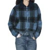Sherry Cola Wild Vacation Rentals S01 Blue Plaid Jacket For Sale