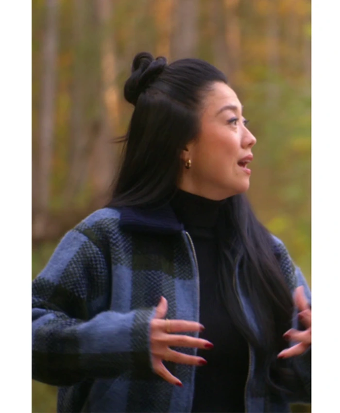 Sherry Cola Wild Vacation Rentals S01 Blue Plaid Jacket