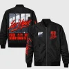 Shop Las Vegas UFC 326 Lightweight Zip Up Black Satin Bomber Jacket