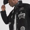 Shop Wrangler x AVIREX Black Suede Trucker Jacket