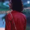 Solo Mio Nicole Grimaudo Red Leather Jacket For Sale