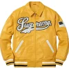 Supreme SS16 Uptown Leather Jacket Yellow