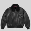 Supreme Schott Shearling Bomber Jacket - Black