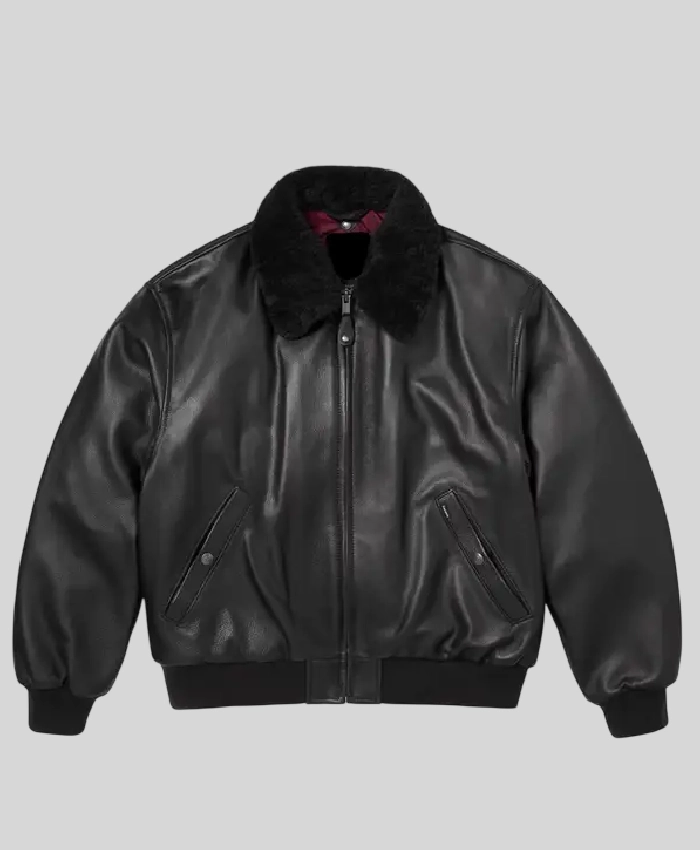 Supreme Schott Shearling Bomber Jacket - Black