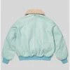 Supreme Schott Shearling Bomber Jacket - Blue