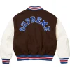 Supreme Tiger Varsity Jacket White and Black Back