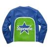 Supreme Vanson Leather Jacket Blue Back