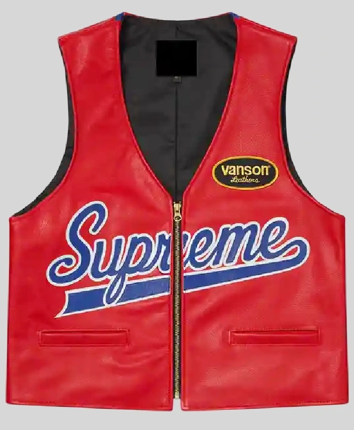 Supreme x Vanson Spider Web Leathers Vest
