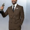 TOM FORD Michael B. Jordan Oscar Party.Brown Suit