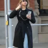 Tate McRae NYC 2026 Black Trench Coat