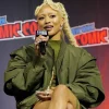 Tati Gabrielle Mortal Kombat ll Green Bomber Jacket