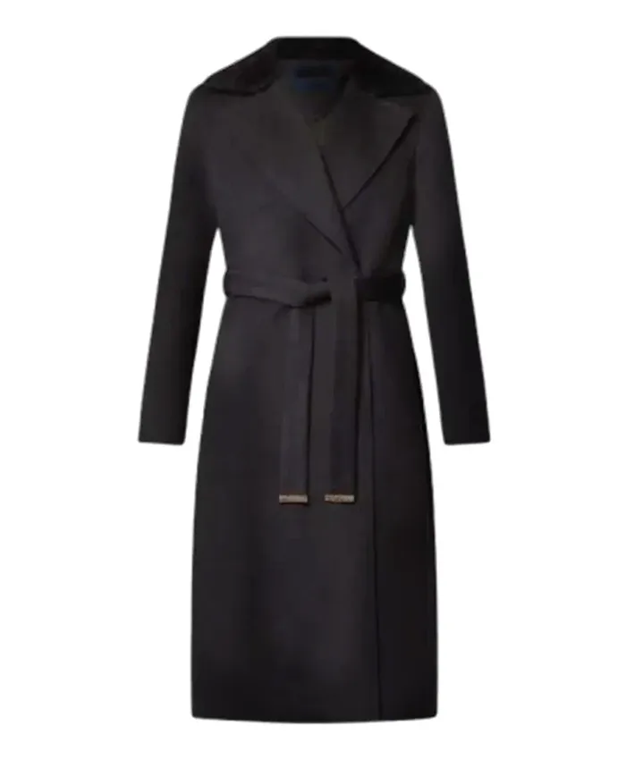 Taylor Swift NYC 2026 Shearling Collar Wrap Coat For Sale