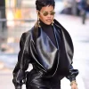 Teyana Taylor NYC 2026 Black Leather Jacket Front