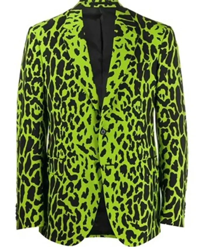 The Beauty S01 Kevin Cahoon Green Leopard Blazer Front