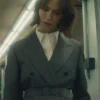The Beauty S01 Rebecca Hall Grey Belted Blazer