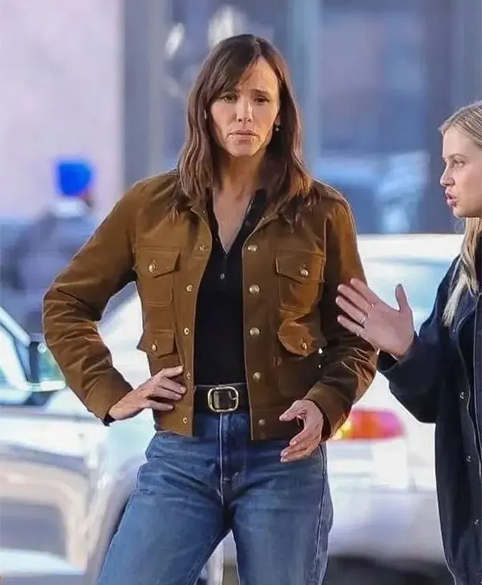 The Last Thing He Told Me S02 Jennifer Garner Brown Jacket Front