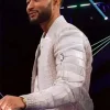 The Voice John Legend Crocodile White Leather Jacket
