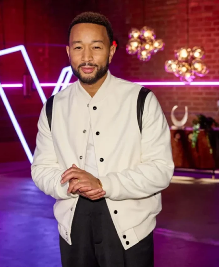 The Voice S29 John Legend White Varsity Jacket