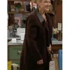 The Young and the Restless Sharon Newman Leather Collar Coat
