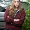 Tracker S03 Jessica Sipos Maroon Jacket For Sale