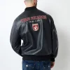 True Religion Black Bomber Varsity Jacket For Mens