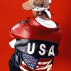 Txyy USA Flag Leather Jacket Back
