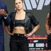 Ultimate Fighting Championship 2026 Ronda Rousey Black Biker Leather Jacket