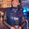 WWE Elimination Chamber Andrea Bazarte Blue Leather Vest