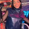 WWE Elimination Chamber Andrea Bazarte Blue Leather Vest For Sale