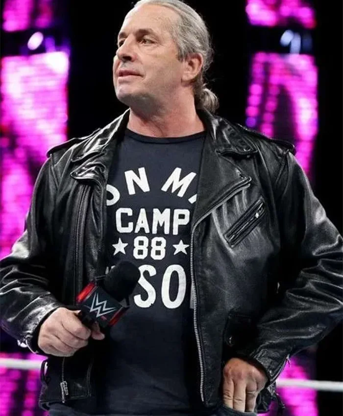 WWE Monday Night Raw Bret Hart Leather Jacket
