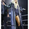 WWE NXT Izzi Dame Black Leather Coat Side