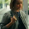 Watson S02 Eve Harlow Green Bomber Jacket For Sale