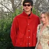 Wuthering Heights Heathcliff Red Suede Jacket For Sale