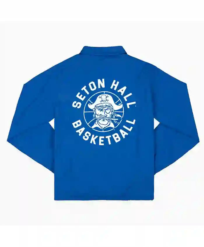 1970s Seton Hall Pirates Basketball Coaches Blue Jacket For Sale