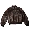 2026 Drake Iceman Brown Leather Jacket for Men and Women