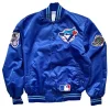 90’s Toronto Blue Jays Blue Satin Bomber Jacket