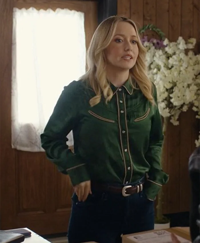 A Season to Blossom Emily Tennant Green Shacket