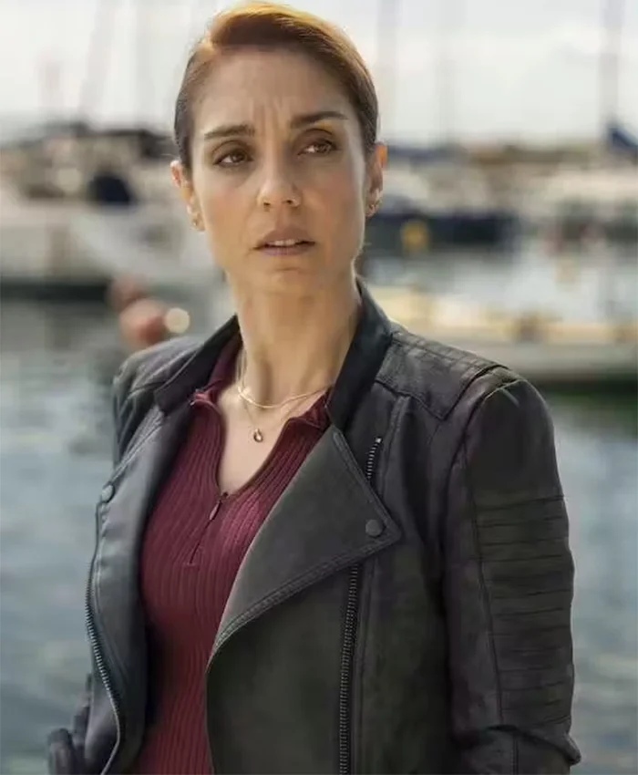 Cristiana Dell Anna A Taste for Murder black leather jacket
