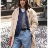 Alexa Chung Miu Miu FW 2026 Beige Coat Front